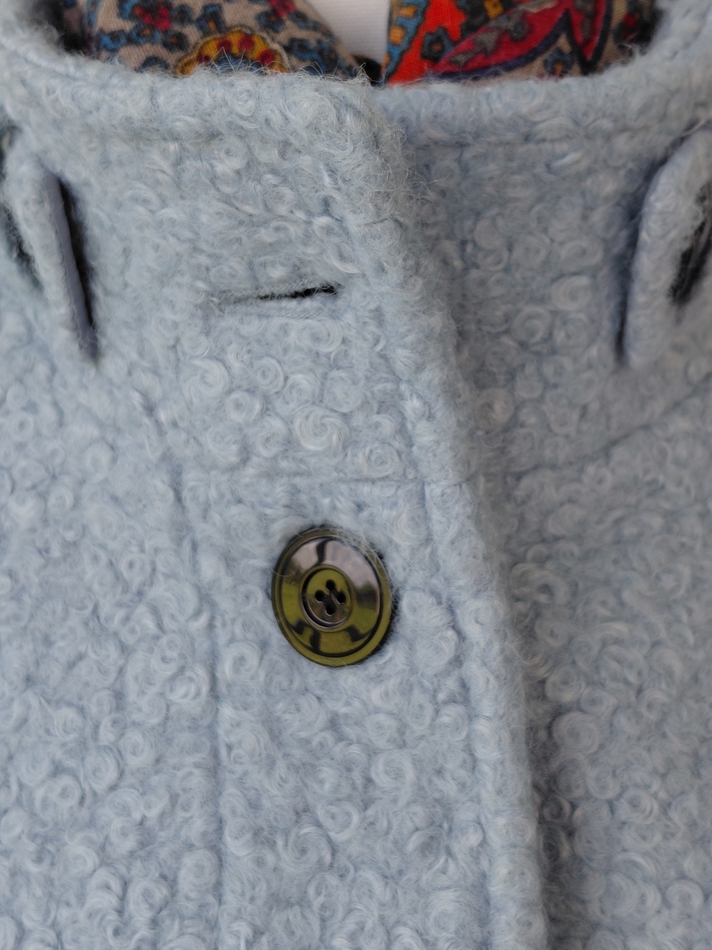 ​NWT Below Zero by Rothschild Light Blue Boucle Faux Wool Jacket Coat Size M - Picture 4 of 16